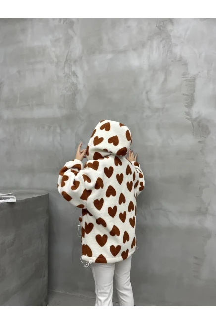Polar Kapşonlu Sweat Mont