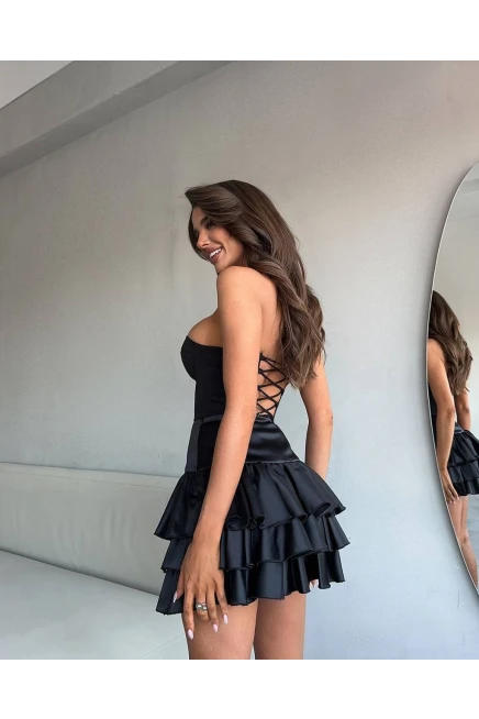 Saten Kumaş Etek & Dalış Kumaş Büstiyer Takımı