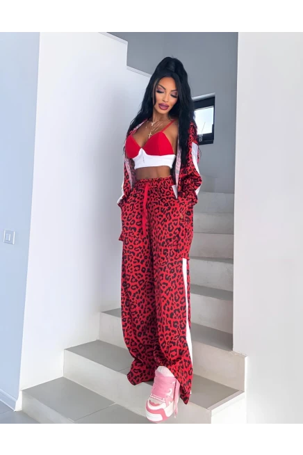 Saten Kumaş Yan Bralette Dalış Kumaşı & Mikro Kumaş Leopr 3 Parça Set