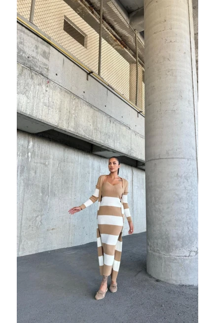 Uzun Elbise & Hırka TrikoTakım