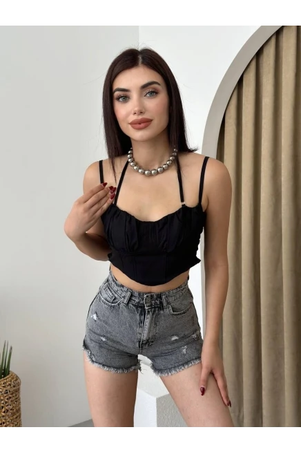 Askılı Büstiyer Crop