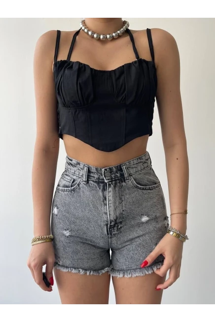Askılı Büstiyer Crop
