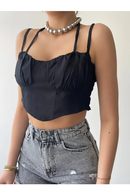 Askılı Büstiyer Crop