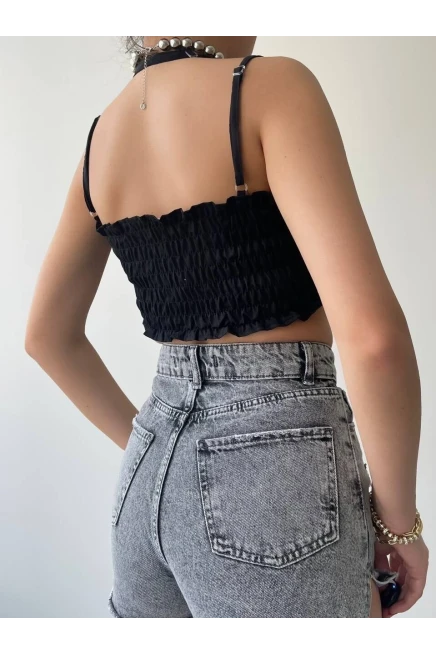 Askılı Büstiyer Crop