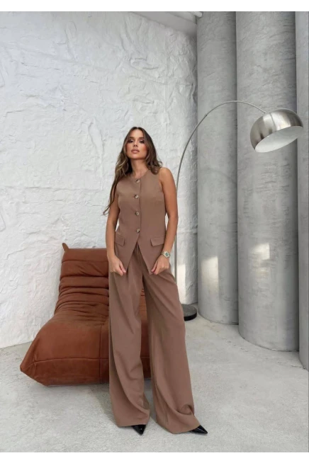 Atlas Kumaş Yelek Pantalon Takım