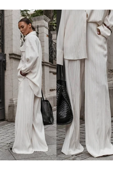 Gömlek Pantalon Tasarım Takım Ekru