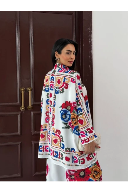 Jessica Kumaş Gömlek Pantalon Takım