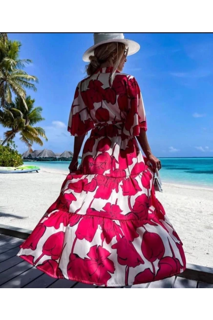 Kimono Gömlek Elbise İthal Krep Kumas