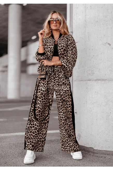 Leopar Desen 3lü Alt Üst Takım
