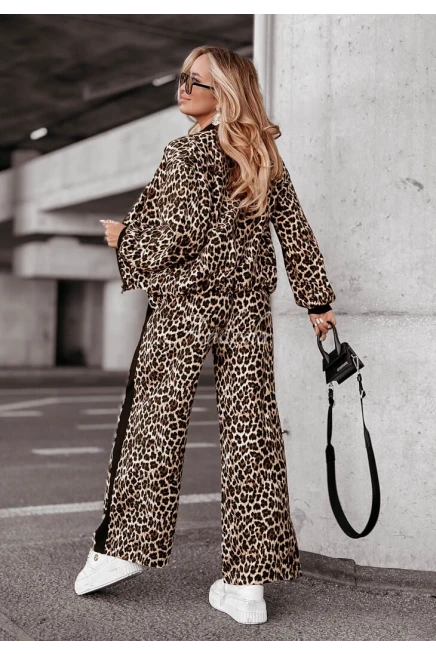 Leopar Desen 3lü Alt Üst Takım
