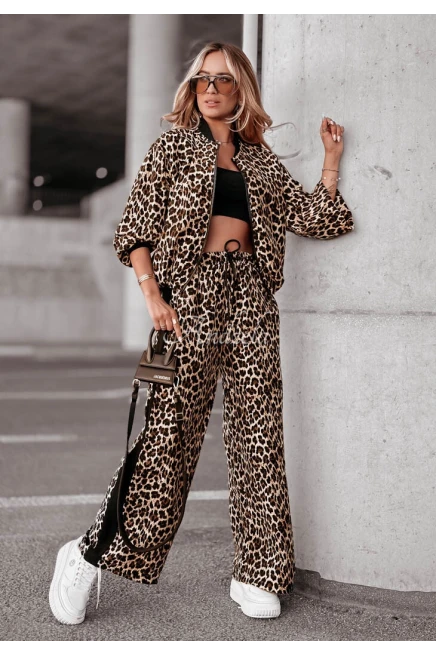 Leopar Desen 3lü Alt Üst Takım