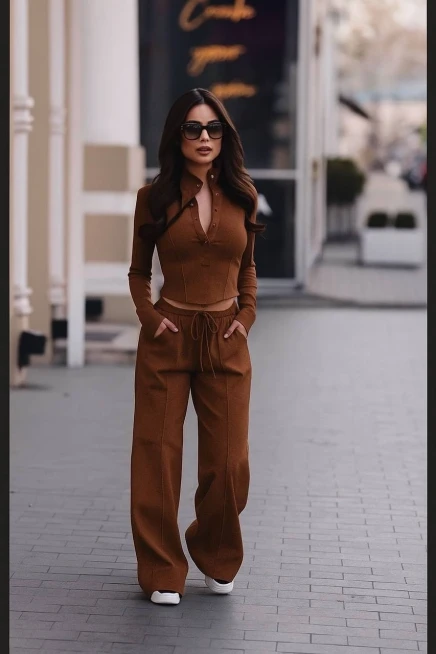 Oysh Kumaş Çıtçıtlı Detay Alt Üst Takım
