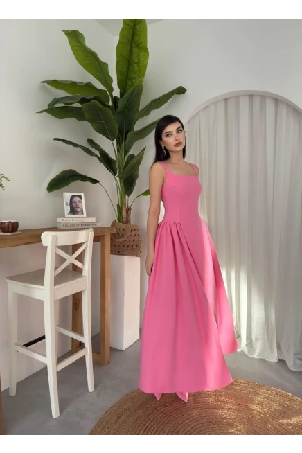 Piliseli Elbise Pembe