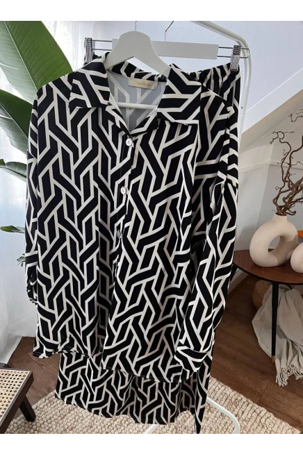 Saten Kumaş Gömlek Pantalon Takım