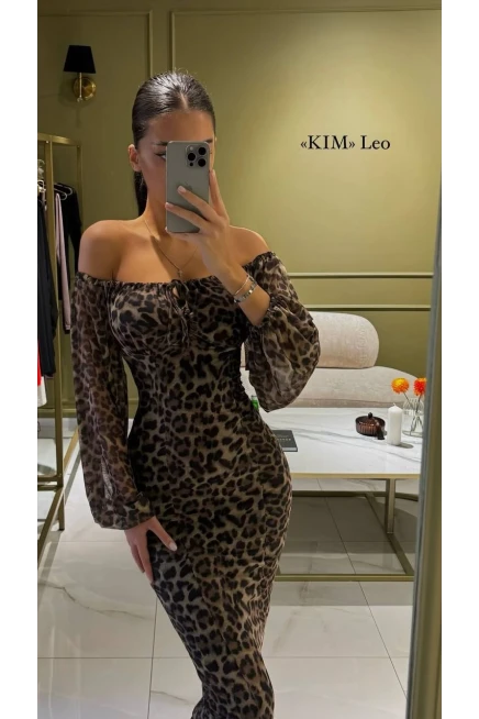 Dijital Baskılı Likralı Tül Kumaş Astarlı Drapeli Elbise