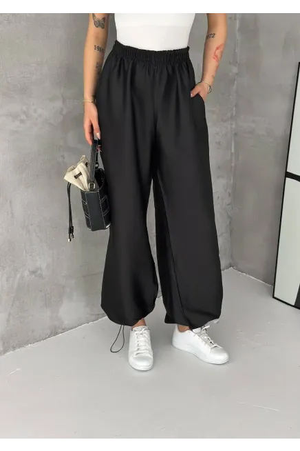 Kadın Şalvar Pantolon – Yüksek Bel Lastikli Bol Pantolon