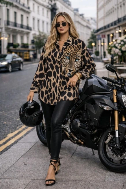 Kaplan Desen Tunik Gömlek