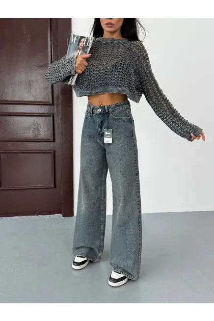 Likrasız Baggy Jeans