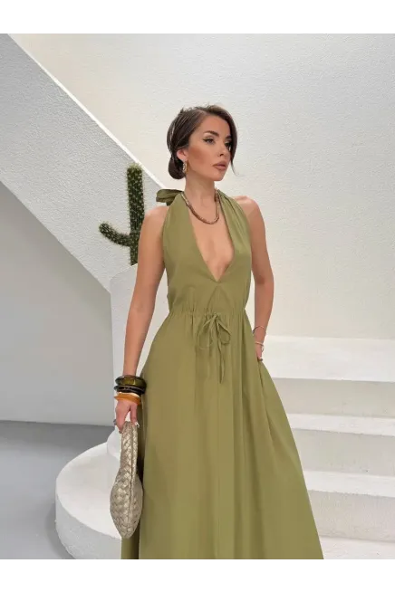 Modal Kumaş Sırt Detay Elbise