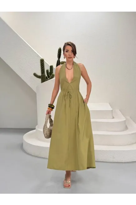 Modal Kumaş Sırt Detay Elbise