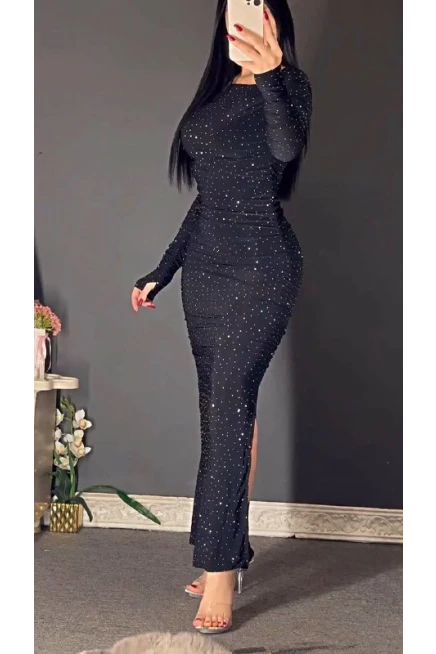 Oysho Modal Kumaş Taş Detaylı Maxi Elbise