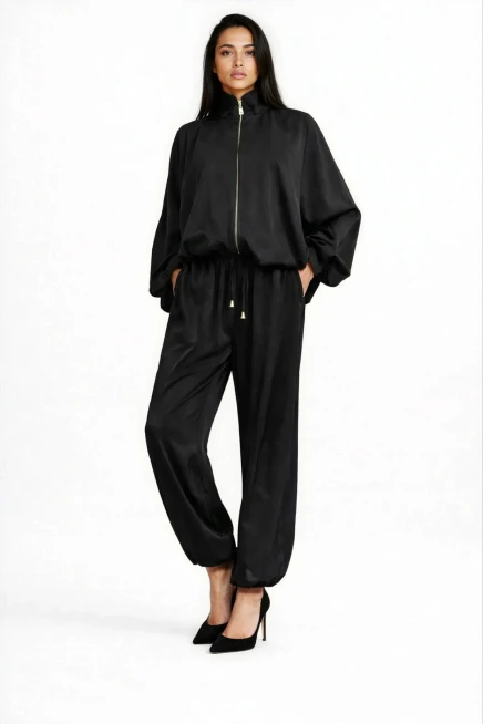 Şalvar Alt Üst Takım Siyah