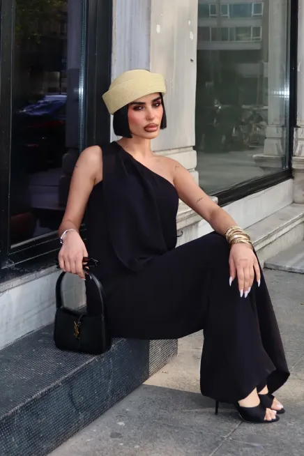 Tek Omuz Salaş Ayrobin Takım Siyah