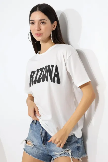 Arizona Baskılı Oversize T-Shirt-cln1011-bysyh - 4