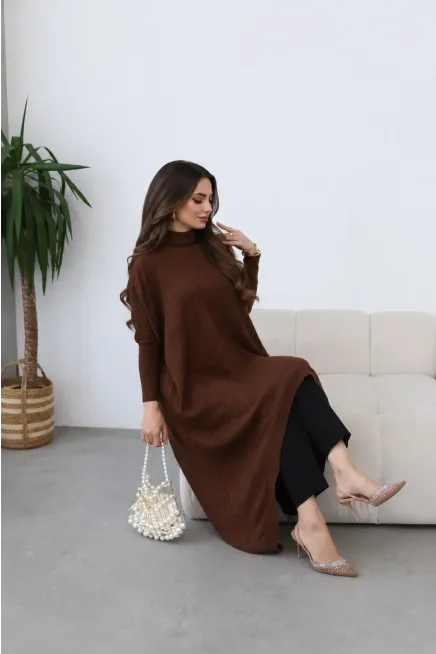 Boğazlı Triko Tunik