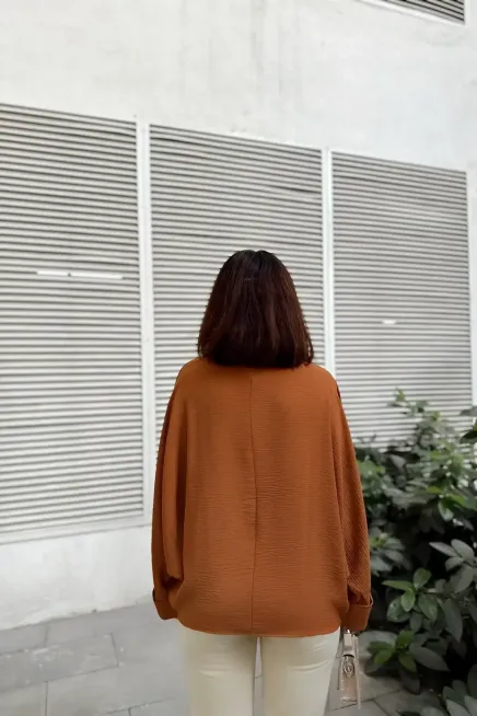 Duble Kol Yarasa Model Salaş Bluz-700-2943-tb - 4