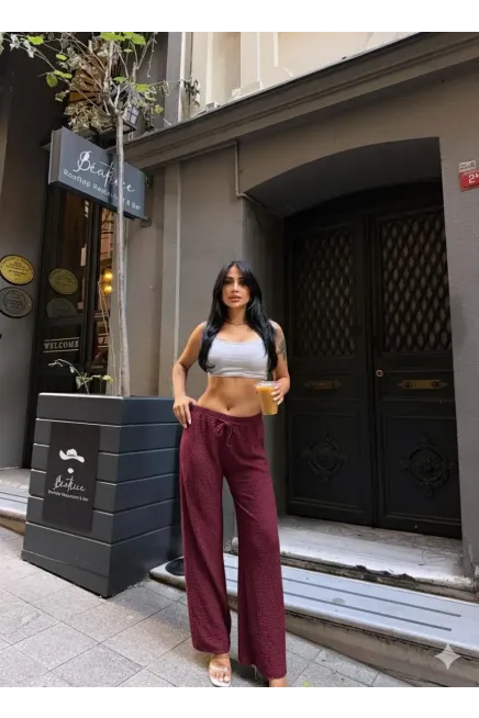 Gofre Bol Paça Pantalon Bordo-gfr1001-brd