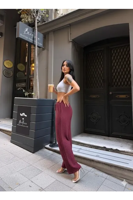 Gofre Bol Paça Pantalon Bordo-gfr1001-brd