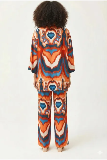 Kimono Pantalon Alt Üst Cepli Takım-lkr101-tr - 4
