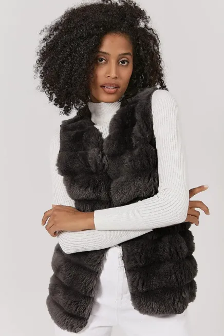 Peluş Suni Kürk Yelek-krkylk-110-ant