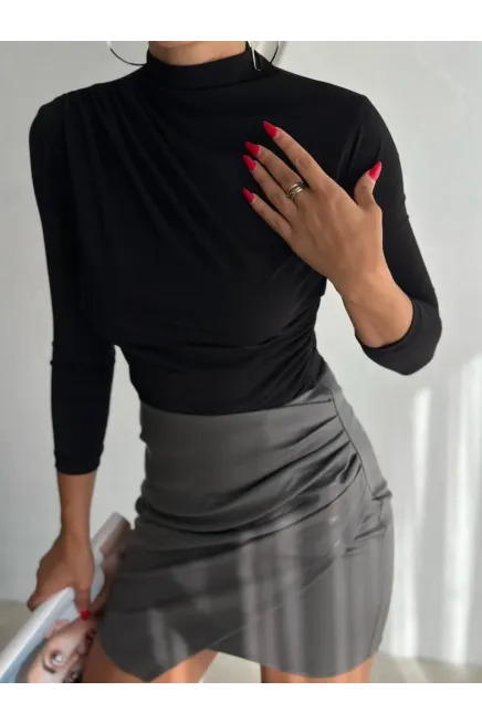 Yarım Balıkçı Siyah Sandy Bluz-2245fr-syh - 3