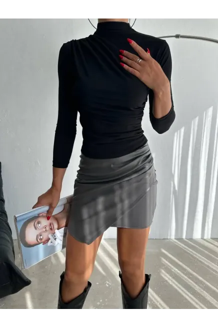 Yarım Balıkçı Siyah Sandy Bluz-2245fr-syh - 4