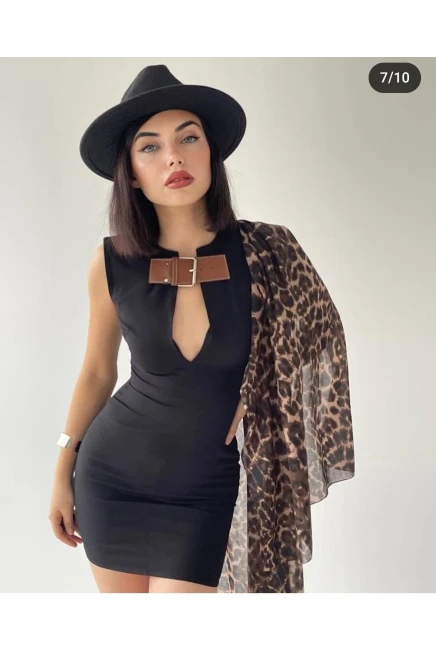 Z@R@ Model Telalı Özel Kumaş Aastarlı Tasarım Elbise