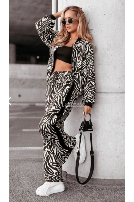 Zebra Desen 3 lü Spor Takım