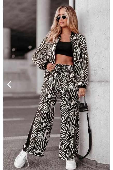 Zebra Desen 3 lü Spor Takım