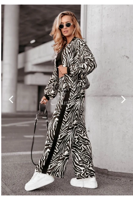 Zebra Desen 3 lü Spor Takım