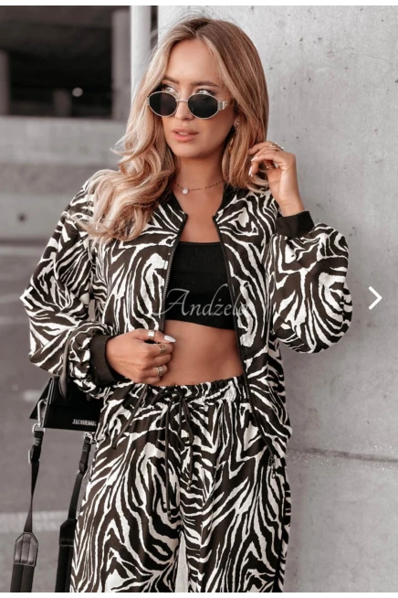 Zebra Desen 3 lü Spor Takım