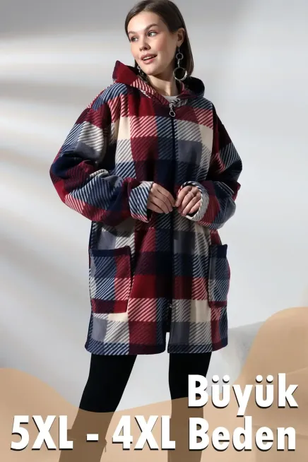 Ekose Desen Polar Ceket-nwcc-1001-brd