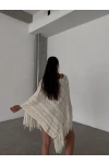 Z@R@  Model Püsküllü Triko Panço