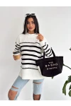 Bisiklet Yaka Çizgili Triko