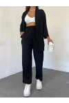 Desenli Kalın Bodrum Kumaş Ceket&Pantolon Takım