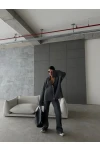 Düğmeli Triko Takım