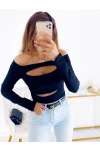 Göğsü Pencereli Kaşkorse Bluz