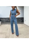 Gömlek Yakalı Kot Tulum