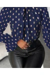 Jessica Kumaş Puantiyeli Bluz