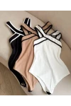 **Ön Siparişte 25 Mart da Kargolanacaktır ** Kaşkorse Kumaş Biyeli Bodysuit